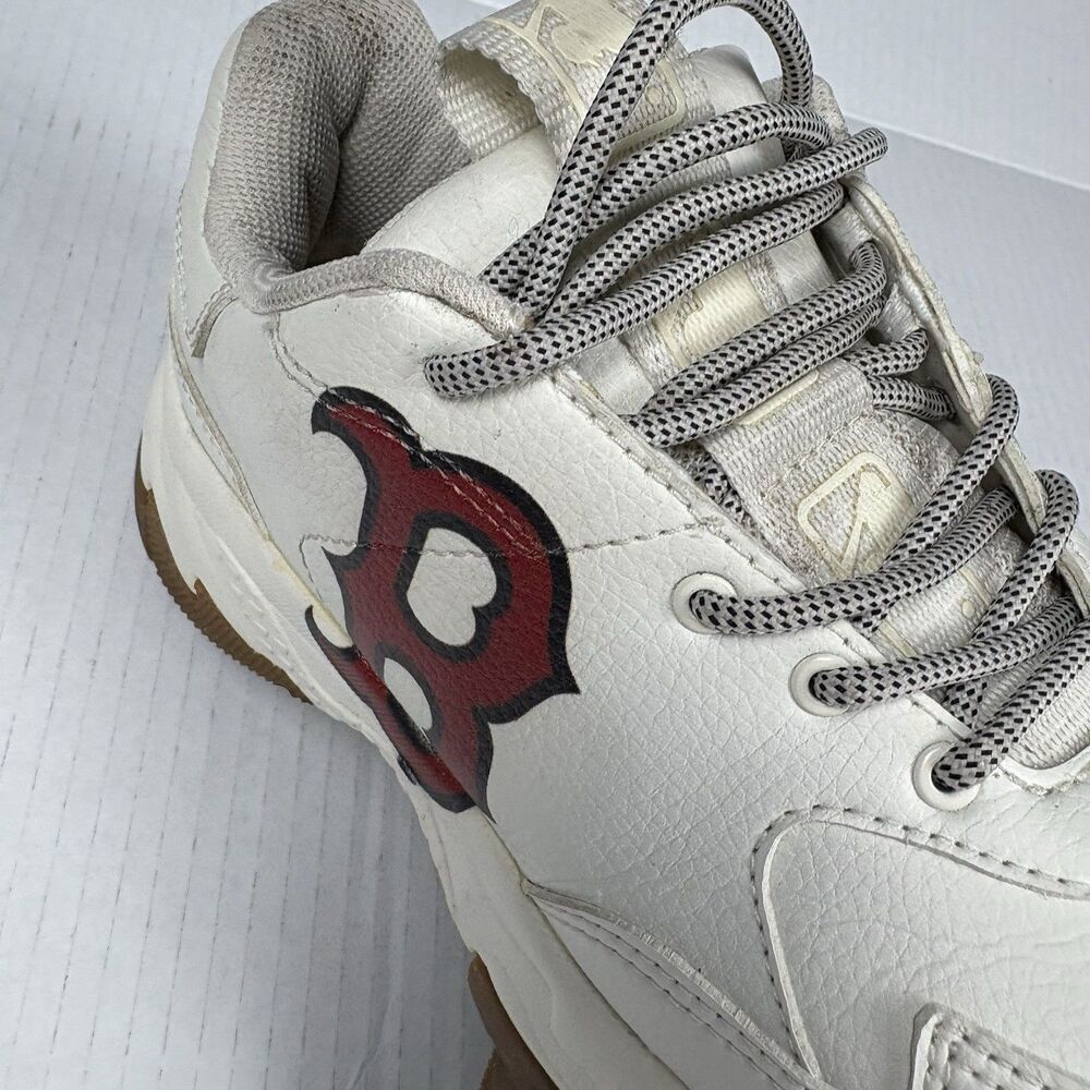 MLB Boston Red Sox Big Ball Chunky Sneakers US 7‎ Women White Gum Sole Leather - Picture 4 of 12